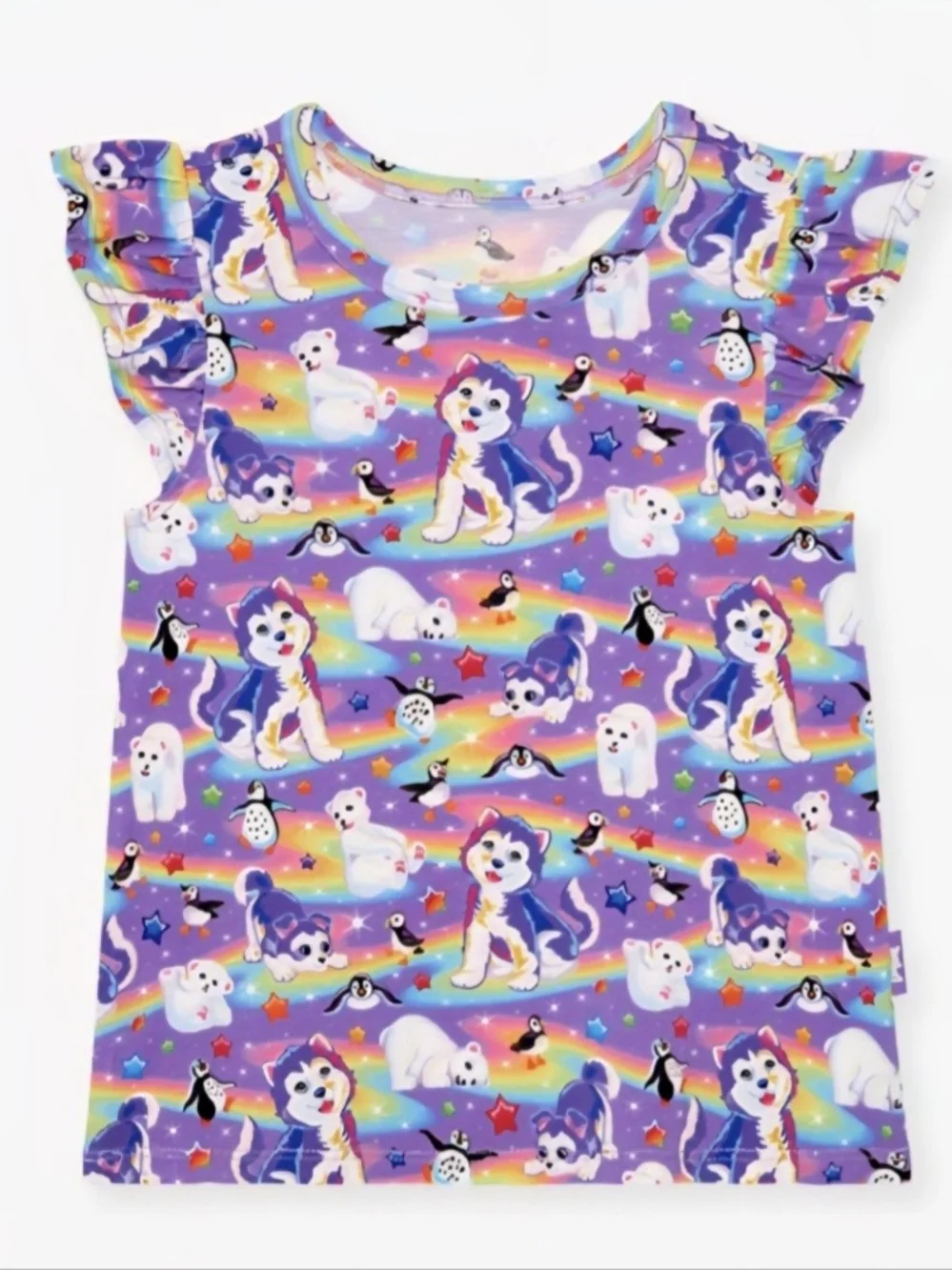 Posh Peanut X Lisa Frank Tikanni Ruffled Tee 3T/4T NWT
